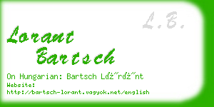 lorant bartsch business card